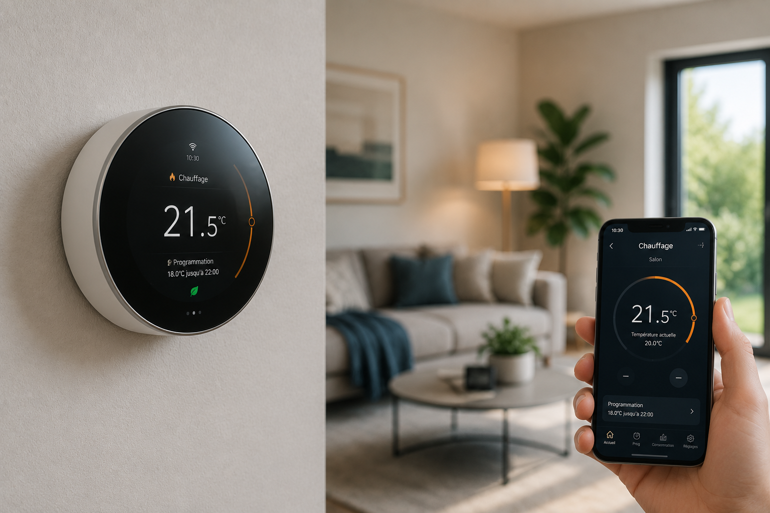 Thermostat connecté pour contrôler le chauffage