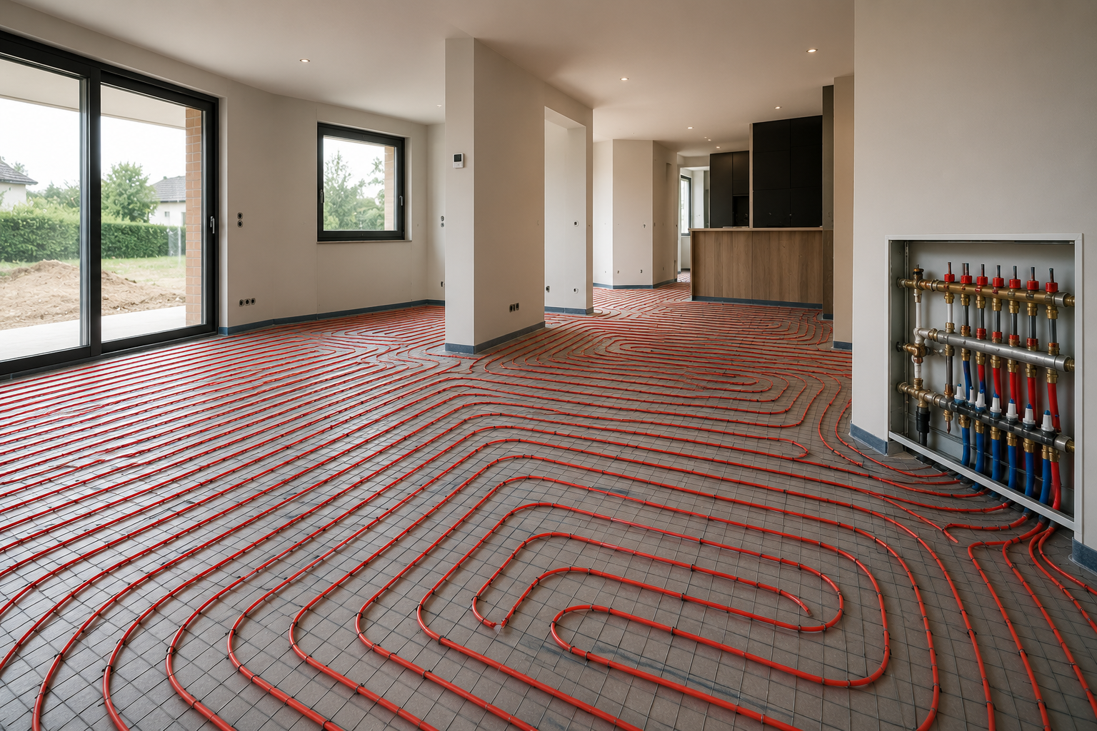 Installation chauffage au sol