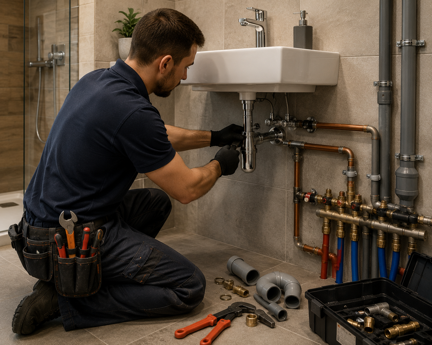 Installation professionnelle de plomberie sanitaire